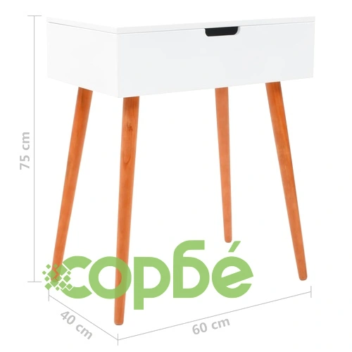 Тоалетка с огледало, МДФ, 60x40x75 см ➤ топ цена ➤ sorbe.bg