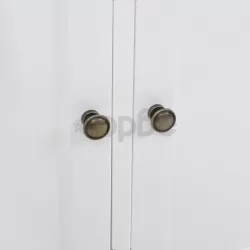 Шкаф с 3 врати, МДФ и борова дървесина, 105x35x77,5 см
