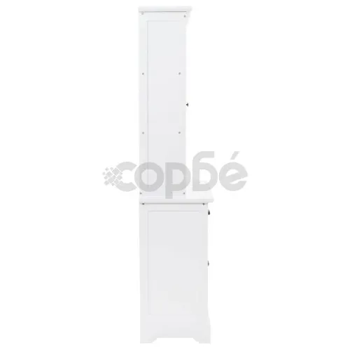 Бюфет с 4 врати, МДФ и борова дървесина, 80x40x180 см ➤ топ цена ➤ sorbe.bg