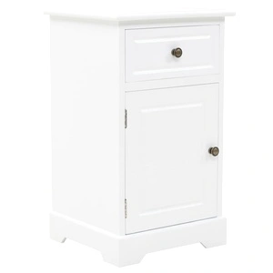 Нощно шкафче, МДФ и борова дървесина, 35x32x59 см