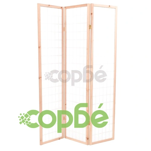 Параван за стая, 3 панела, японски стил, 120х170 cм, естествен ➤ топ цена ➤ sorbe.bg