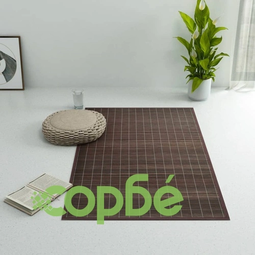 Бамбуков килим, 150x200 см, тъмнокафяв ➤ топ цена ➤ sorbe.bg