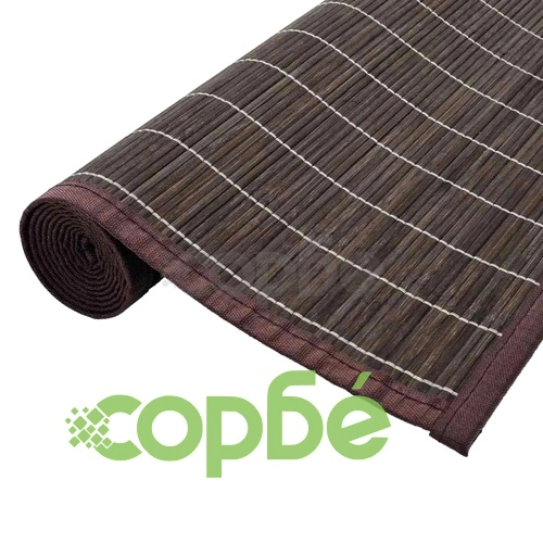 Бамбуков килим, 195x300 см, тъмнокафяв ➤ топ цена ➤ sorbe.bg