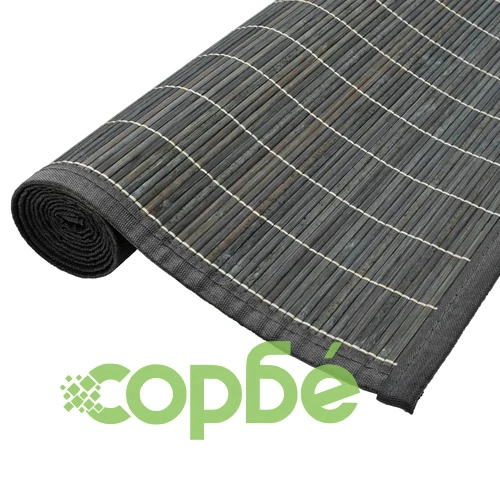 Бамбуков килим, 80x200 см, сив ➤ топ цена ➤ sorbe.bg