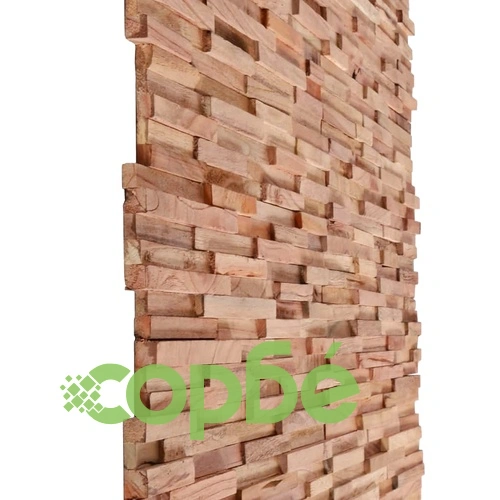 3D стенни облицовъчни панели, 10 бр, тик масив, 1 м² ➤ топ цена ➤ sorbe.bg