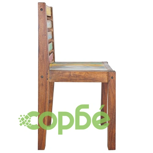 Трапезни столове, 4 бр, регенерирано масивно дърво от лодки ➤ топ цена ➤ sorbe.bg