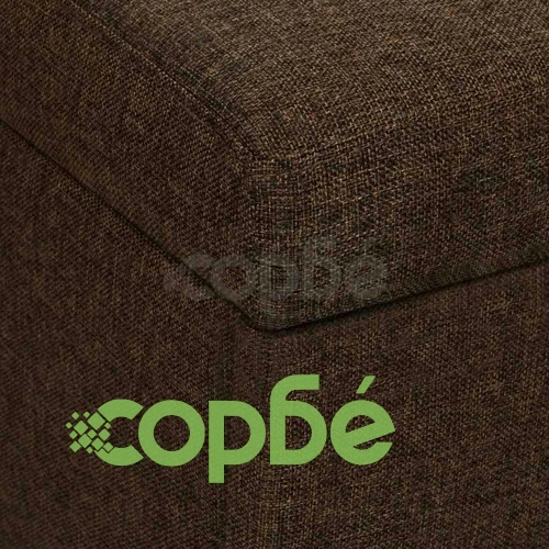 Разтегателен диван, текстил, 3-местен, кафяв ➤ топ цена ➤ sorbe.bg