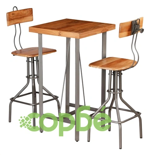 Бар комплект от 3 части, регенериран тик масив ➤ топ цена ➤ sorbe.bg