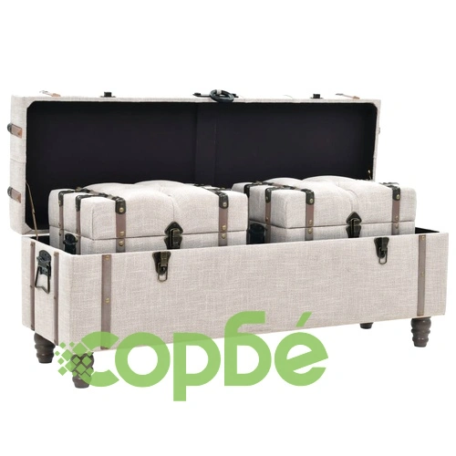 Комплект 3 бр пейки за съхранение дърво и стомана 112x37x45 см ➤ топ цена ➤ sorbe.bg