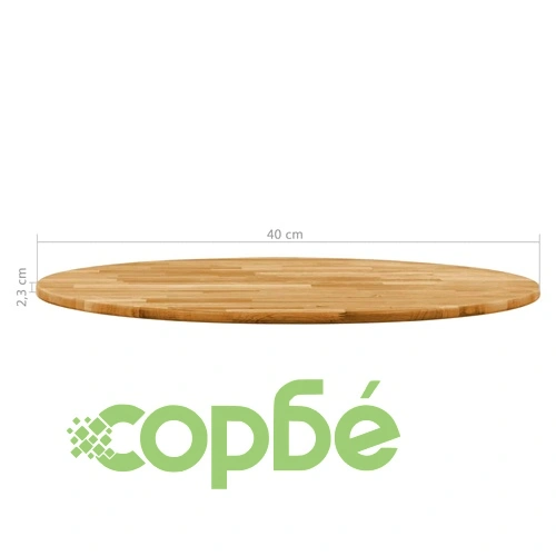 Плот за маса, дъб масив, кръгъл, 23 мм, 400 мм  ➤ топ цена ➤ sorbe.bg