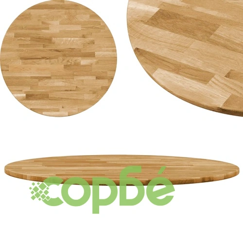 Плот за маса, дъб масив, кръгъл, 23 мм, 600 мм  ➤ топ цена ➤ sorbe.bg