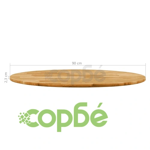 Плот за маса, дъб масив, кръгъл, 23 мм, 900 мм  ➤ топ цена ➤ sorbe.bg
