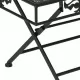 Сгъваема маса за кафе, винтидж стил, метал, 100x50x45 см, черна