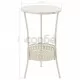 Бистро маса, винтидж стил, кръгла, метал, 40x70 см, бяла