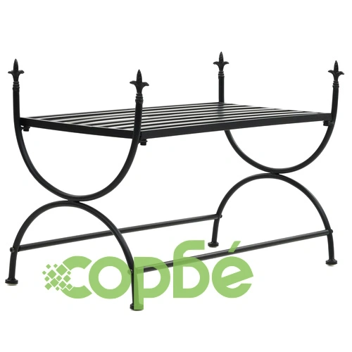 Пейка, винтидж стил, метал, 83x42x55 см, черна ➤ топ цена ➤ sorbe.bg