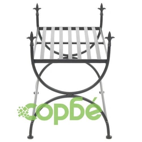 Пейка, винтидж стил, метал, 83x42x55 см, черна ➤ топ цена ➤ sorbe.bg