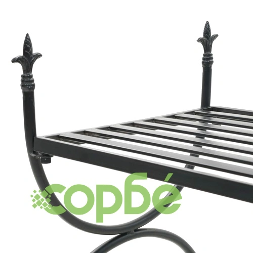 Пейка, винтидж стил, метал, 83x42x55 см, черна ➤ топ цена ➤ sorbe.bg