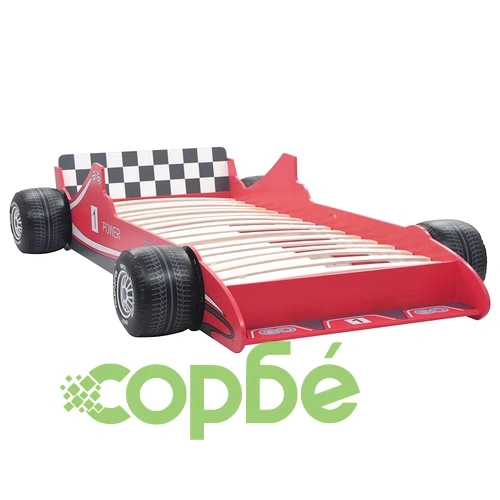 Детско легло състезателна кола, 90x200 cм, червено ➤ топ цена ➤ sorbe.bg