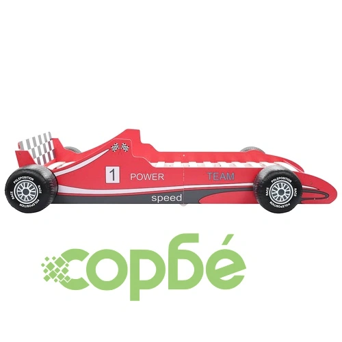 Детско легло състезателна кола, 90x200 cм, червено ➤ топ цена ➤ sorbe.bg