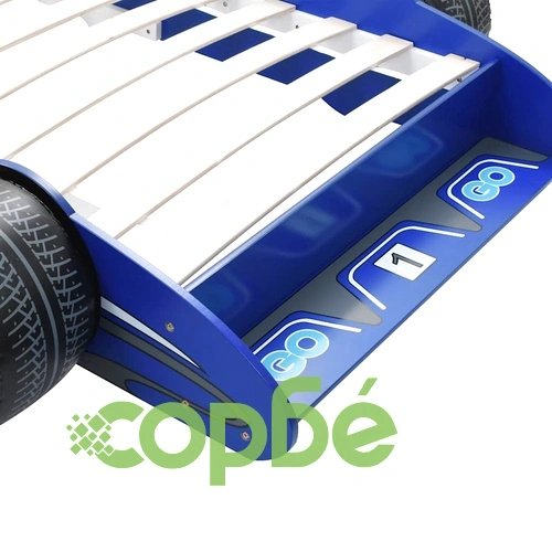 Детско легло състезателна кола, 90x200 cм, синьо ➤ топ цена ➤ sorbe.bg