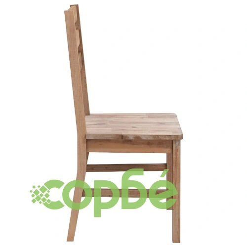 Трапезни столове, 2 бр, акациево дърво масив ➤ топ цена ➤ sorbe.bg