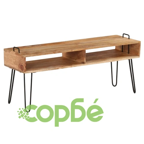ТВ поставка, мангова дървесина масив, 110х35х45 см ➤ топ цена ➤ sorbe.bg