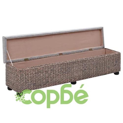 Пейка от морска трева, 140x29x36 см, сива ➤ топ цена ➤ sorbe.bg