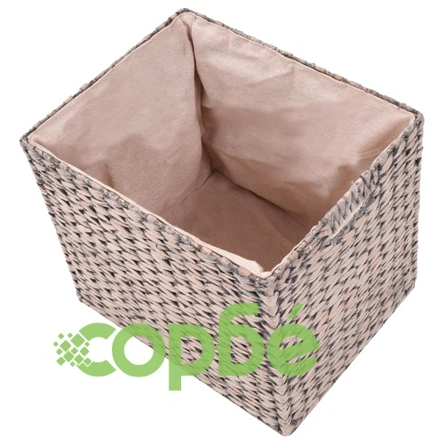 Пейка с 3 кошници, морска трева, 105x40x42 см, сива ➤ топ цена ➤ sorbe.bg