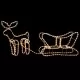 Коледна украса, светещ елен с шейна, 110x24x47 см