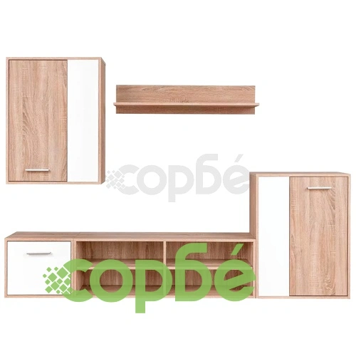 Комплект ТВ шкаф 5 pcs Бяло и Сонома дъб 221 x 30 x 80 см на топ цена от sorbe.bg Комплект ТВ шкаф 5 pcs Бяло и Сонома дъб 221 x 30 x 80 см ➤ топ цена ➤ sorbe.bg