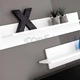 ТВ секция от 8 части с LED осветление, силен гланц, черна