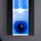 ТВ секция от 8 части с LED осветление, силен гланц, черна