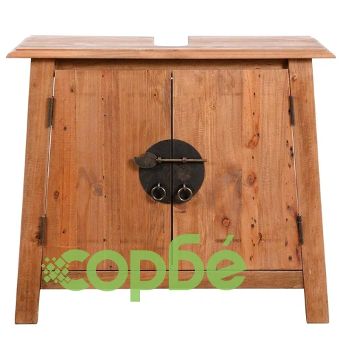 Тоалетка за баня рециклирана борова дървесина масив 70x32x63 см   ➤ топ цена ➤ sorbe.bg