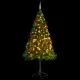 Изкуствена елха, украсена с играчки и LED лампи, 180 см, зелена