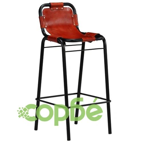 Бар комплект, 3 части, регенерирано дърво, естествена козя кожа ➤ топ цена ➤ sorbe.bg