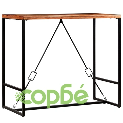 Бар маса, регенерирано дърво масив, 120x60x106 см ➤ топ цена ➤ sorbe.bg