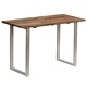 Трапезна маса, регенерирано дърво масив и стомана, 118x55x76 cм