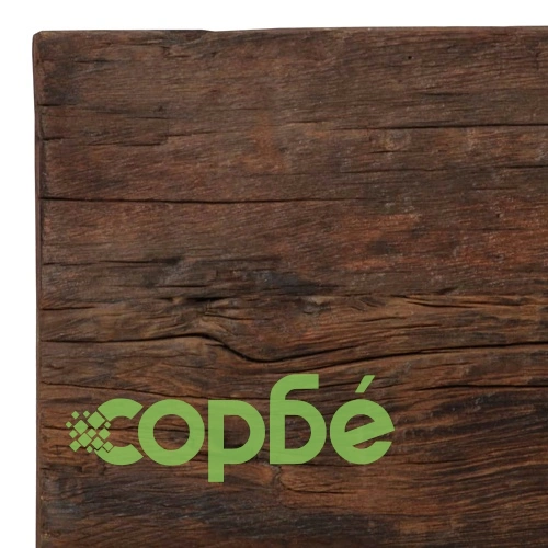 Трапезна маса, регенерирано дърво масив и стомана, 118x55x76 cм ➤ топ цена ➤ sorbe.bg