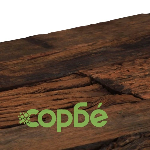 Трапезна маса, регенерирано дърво масив и стомана, 118x55x76 cм ➤ топ цена ➤ sorbe.bg