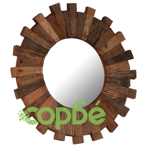 Огледало за стена, регенерирано дърво масив, 70 cм  ➤ топ цена ➤ sorbe.bg