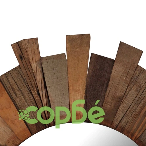 Огледало за стена, регенерирано дърво масив, 70 cм  ➤ топ цена ➤ sorbe.bg