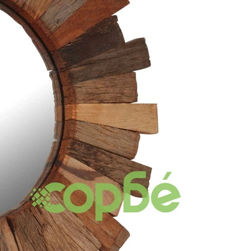 Огледало за стена, регенерирано дърво масив, 70 cм  ➤ топ цена ➤ sorbe.bg