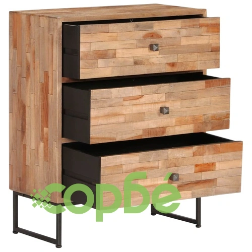 Бюфет, регенерирано тиково дърво, 60x30x75 cм ➤ топ цена ➤ sorbe.bg