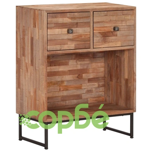 Бюфет, регенерирано тиково дърво, 60x30x75 cм ➤ топ цена ➤ sorbe.bg