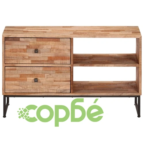 ТВ шкаф, регенерирано тиково дърво, 90x30x55 cм ➤ топ цена ➤ sorbe.bg