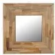 Огледало, регенерирана тикова дървесина, 50x50 см
