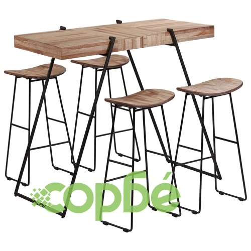 Бар комплект от 5 части, регенериран тик ➤ топ цена ➤ sorbe.bg