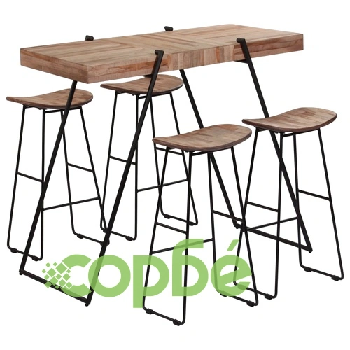 Бар комплект от 5 части, регенериран тик ➤ топ цена ➤ sorbe.bg