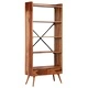 Етажерка за книги, акациево дърво масив, 75x30x170 см