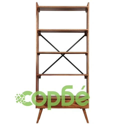Етажерка за книги, акациево дърво масив, 75x30x170 см ➤ топ цена ➤ sorbe.bg